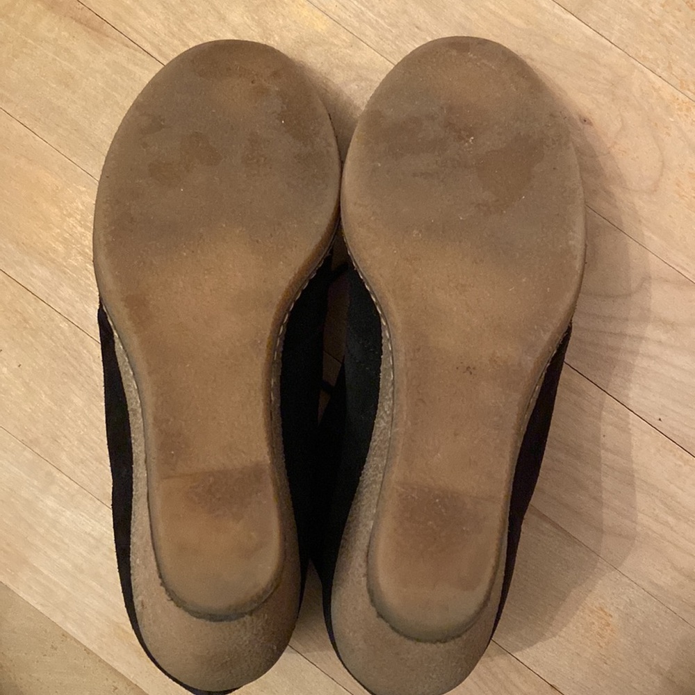 J. CREW MacAlister Black Suede Wedge Ankle Boots - Picture 10 of 14